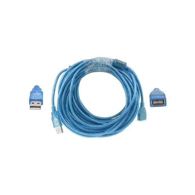 AFW10 | KABEL USB 2.0 MALE TO FEMALE WEBSONG 10 M / KABEL PERPANJANGAN USB (BLUE TRANSPARANT)