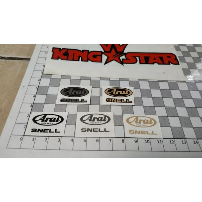 

stiker SNELL ARAI transparan