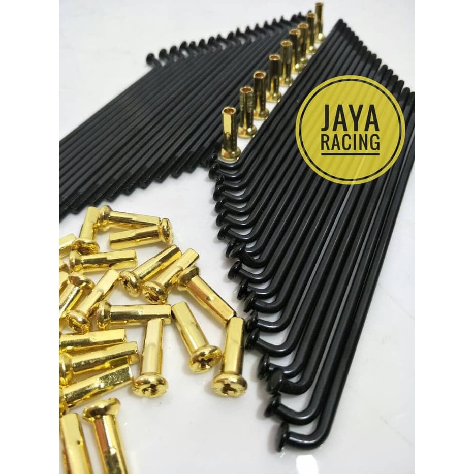 Aksesoris Motor jari jari jeruji model tdr hitam gold oemakaian motor ring 14 16 17 18