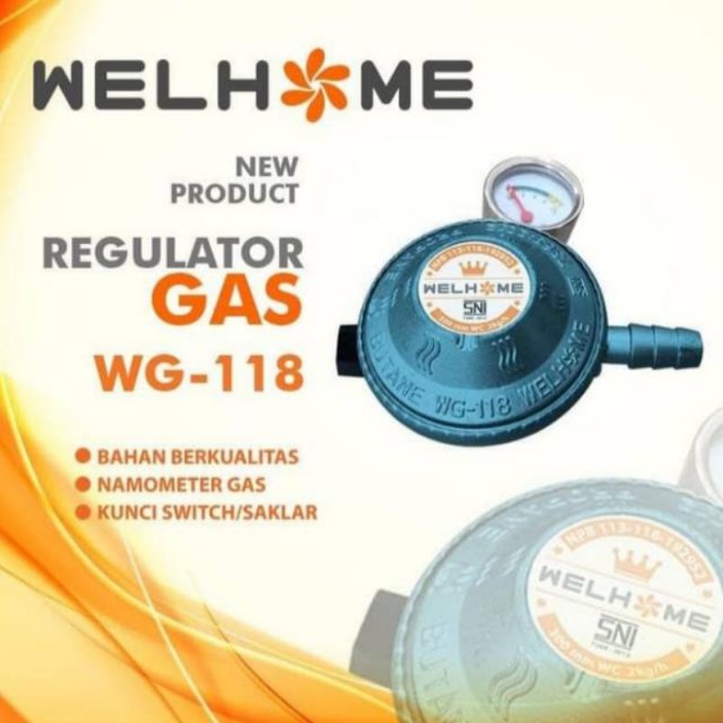 Kepala Gas / Regulator Welhome WG 138 M / WG 118 SNI Murah