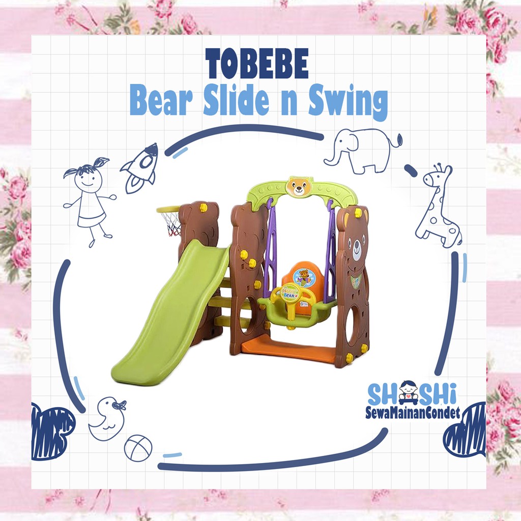 Sewa Tobebe Bear Slide N Swing