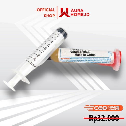 Pasta Flux Solder Lead Free 10cc 1 PCS / Pasta Minyak Solder Soldering Flux Timah Uap Cair Cairan Li