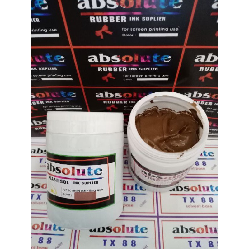

cat sablon plastisol COKLAT 1kg