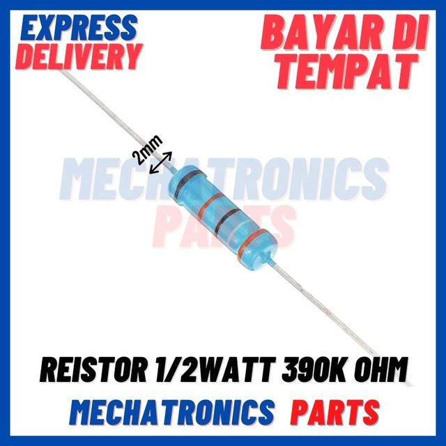 [PAS-9472] RESISTOR 1/2WATT 390K OHM