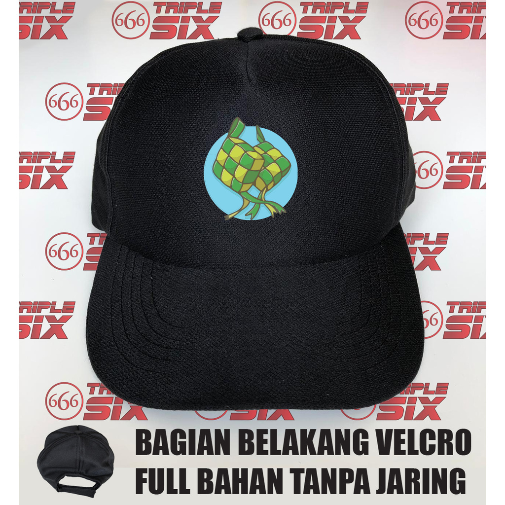 Topi Baseball Velcro Lebaran idul fitri ketupat