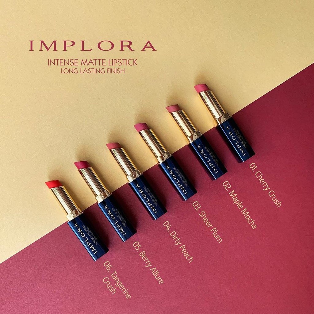 IMPLORA INTENSE MATTE LIPSTICK LONG LASTING FINISH 3.5GR