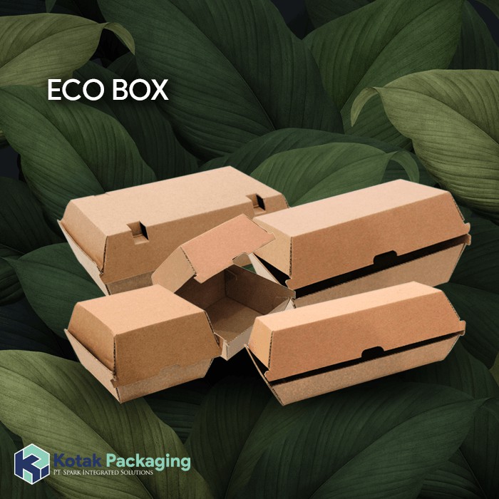 

ECO BOX, Polos, Isi 50 pcs, Dus Coklat Kotak Packing Kue Roti Snack