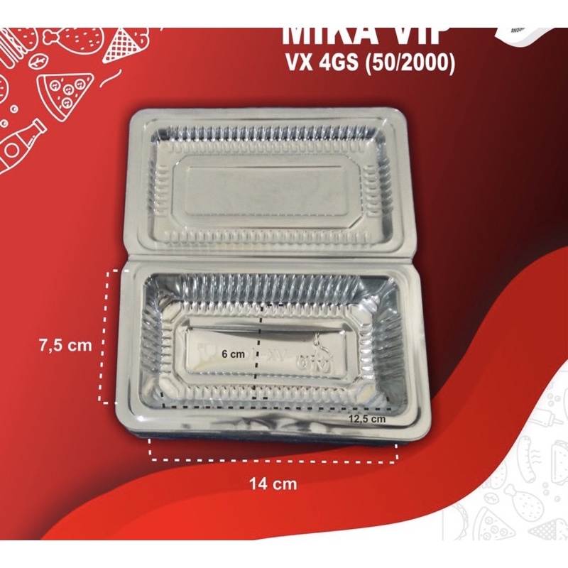 Mika Plastik 4GS/Mika Nasi/Mika Mie/Mika Dimsum/Mika Sushi isi:100pc
