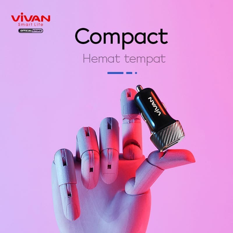 CAR Charger Vivan dual Output / CHARGER MOBIL