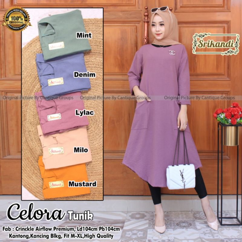 celora tunik polos by srikandi