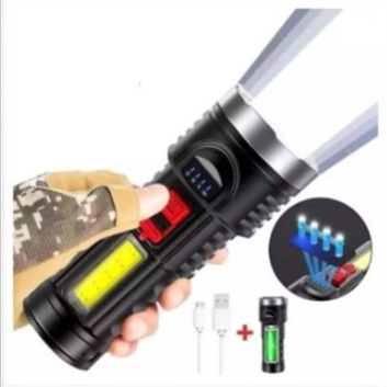 Senter USB Charge Flashlight TY-822 / TY-823(L-830) Power LED Sorot Berkualitas