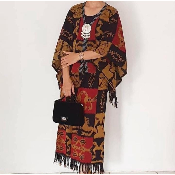 Baju batik stelan tenun motif NTT