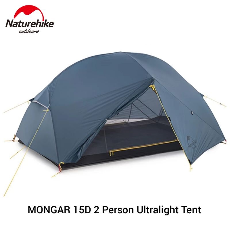 NATUREHIKE Mongar Waterproof Ultralight 2 Person Tent - NH19M002-J - Tenda Camping untuk 2 Orang - Anti Air dan Ringan