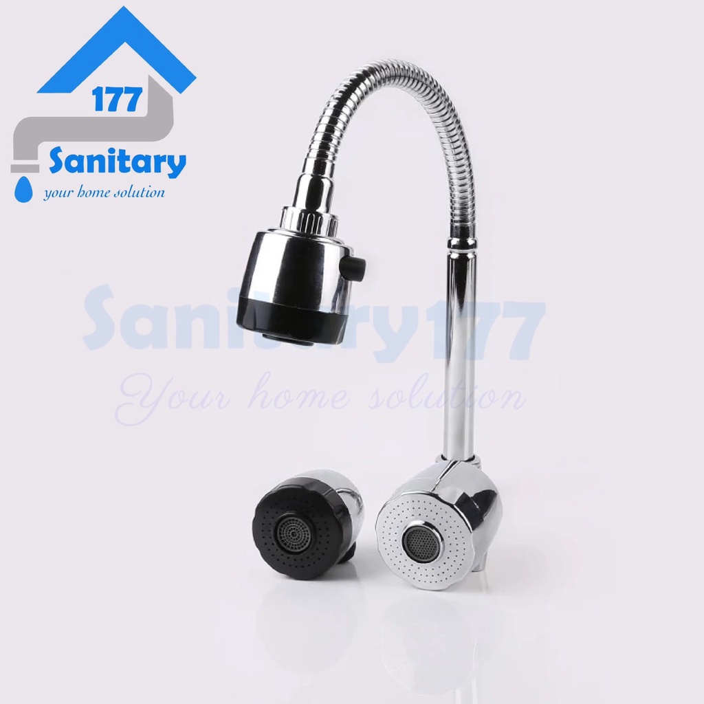 Sambungan Kepala Fleksibel kran sink 2in1 SC50-Head Leher angsa 2 in 1 25mm 27mm spare part keran air tanam meja tembok cuci piring wastafel flexible 50CM