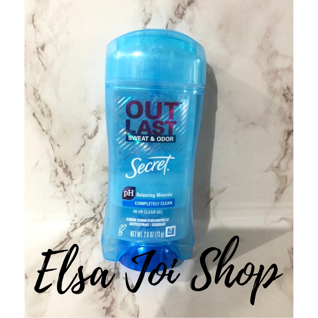 Secret Out Last Sweat &amp; Odor Clear Gel Deodorant - 2.6 Oz