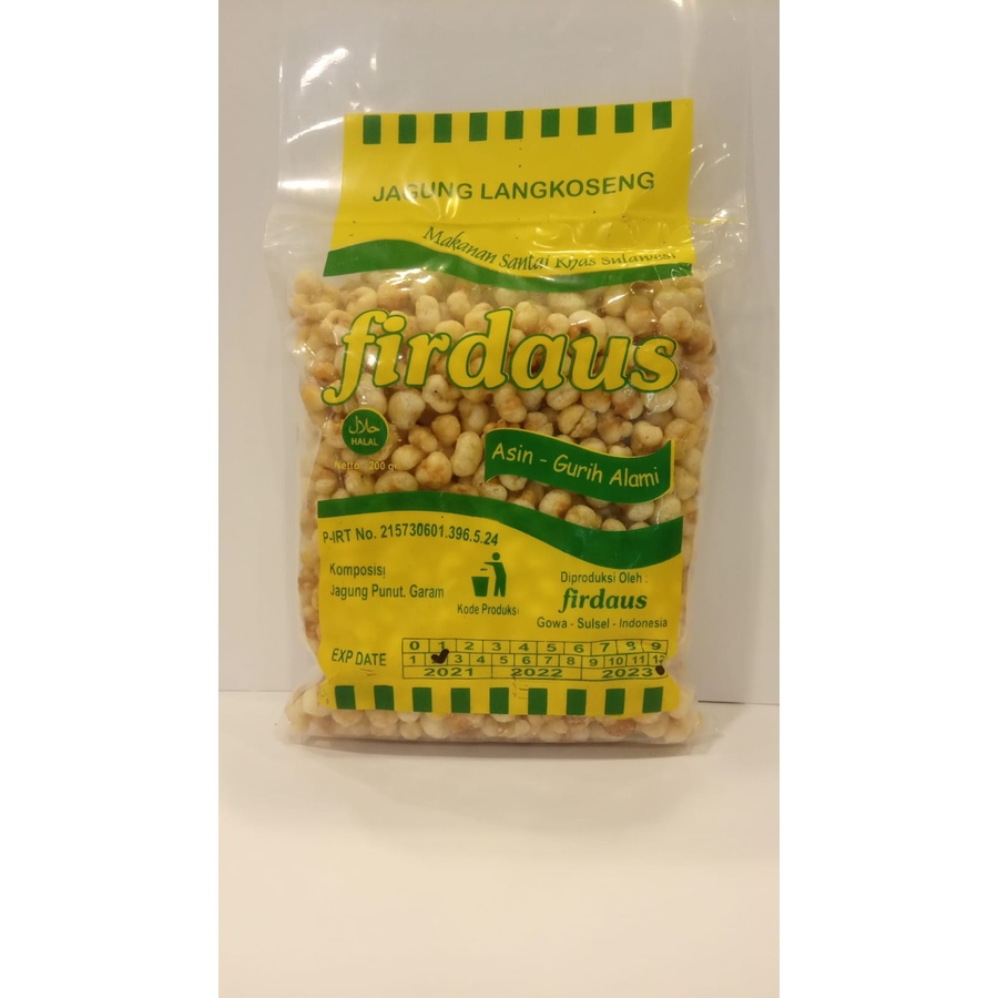 

Jagung Langkoseng firdaus oleh oleh khas makassar 400gr