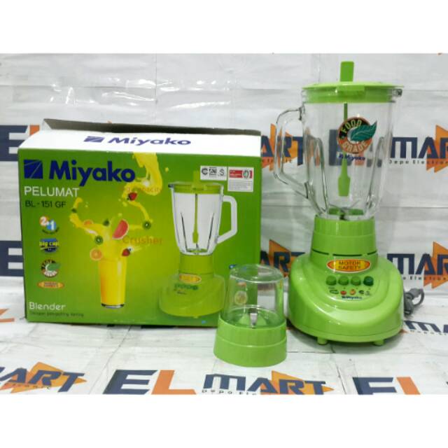 Blender Jar Kaca 1.5 Liter &amp; Dry Mill BL 151GF - 151 GF - BL151GF Penggiling Bumbu Kering