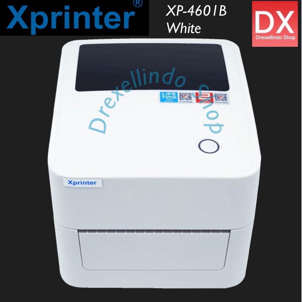 Printer Thermal BARCODE XPRINTER XP-4601B WHITE FREE HOLDER 4601B BLUETOOTH