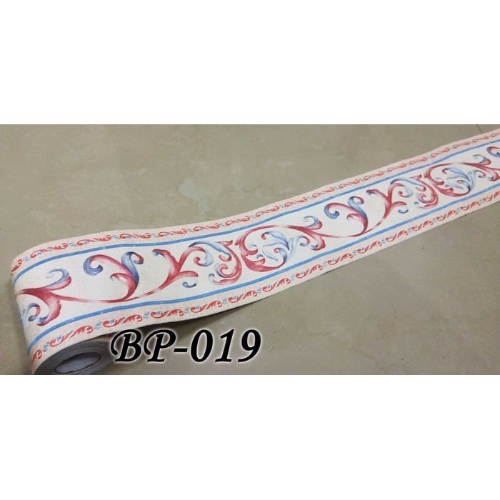 BP019 Good Vector Wall Border Premium List Stiker Pembatas Dinding Kaca Tekstur Timbul 5m