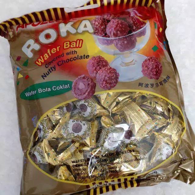 

Roka Apollo wafer bola coklat isi 50 pcs