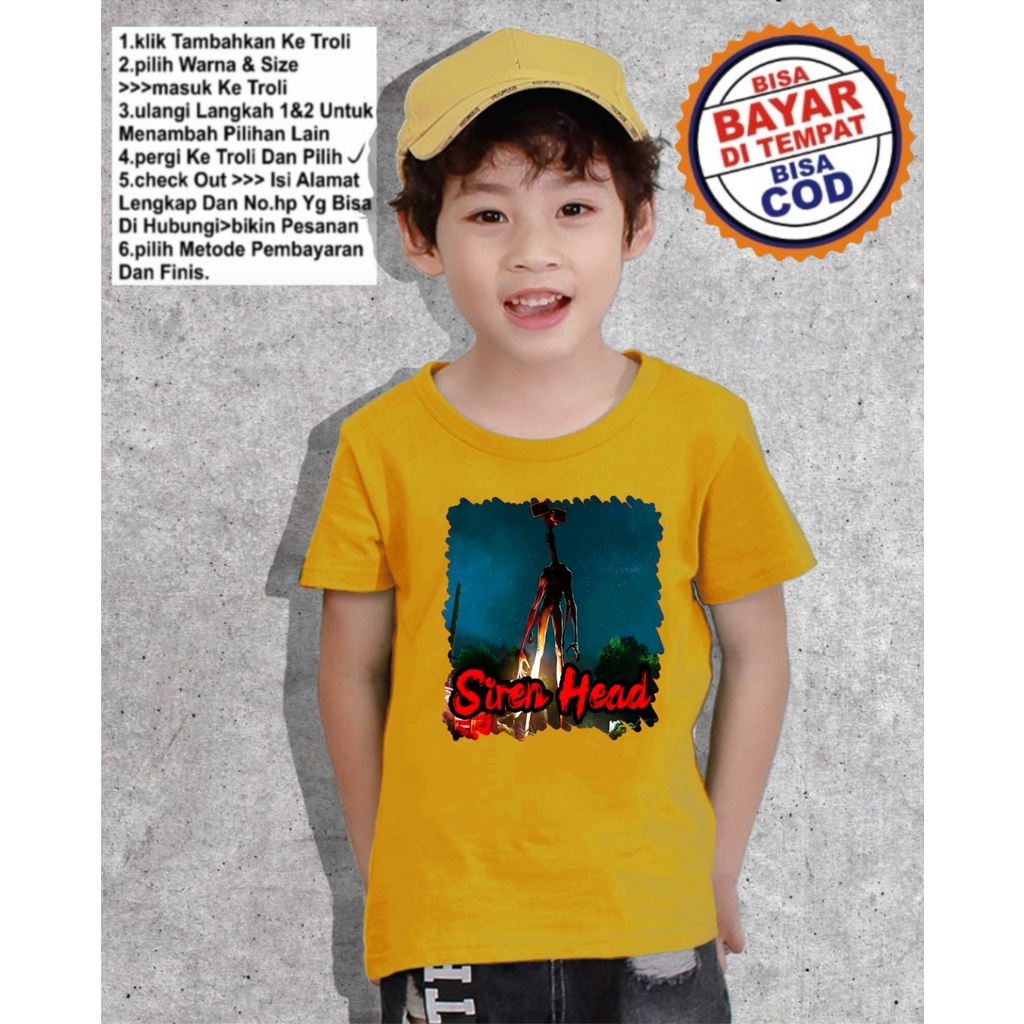 SANDISEAN baju siren head anak laki laki | baju sirenhead | kaos siren head anak laki laki | kaos si