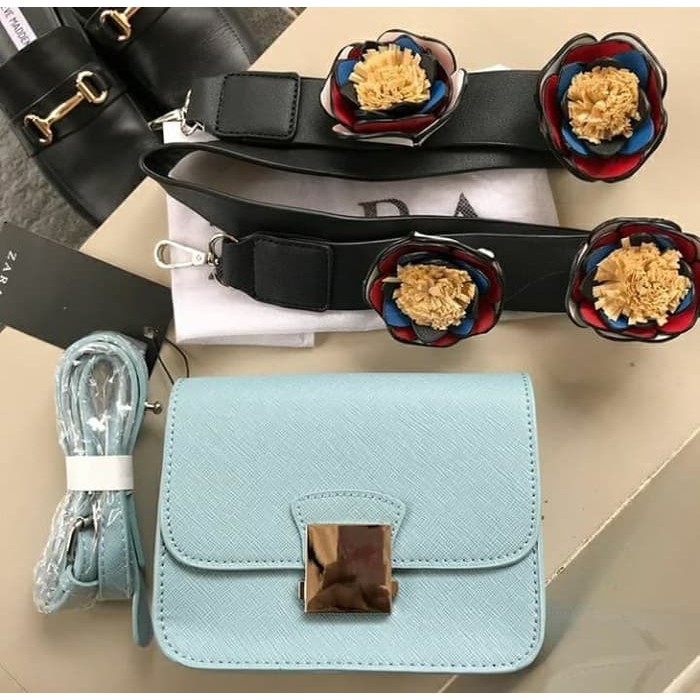 tas wanita zara original floral 2tali(rantai&floral),supplier tangan 1