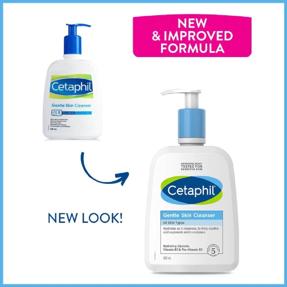 CETAPHIL Gentle Skin Cleanser (59ml/125ml/250ml/500ml) ✔Ori ✔BPOM ✔