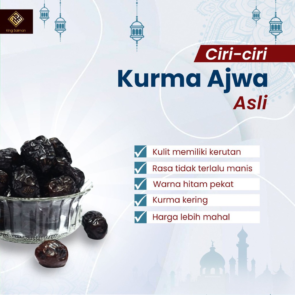 

Kurma / Kurma Ajwa /Kurma nabi / Kurma premium King Ajwa