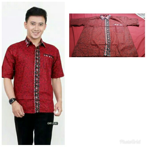 Bswart Batik Hrb026 Kenongo Hem Pendek Padi Pekalongan M L Xl Batik Pria Murah Modern Grosir Eltobeb