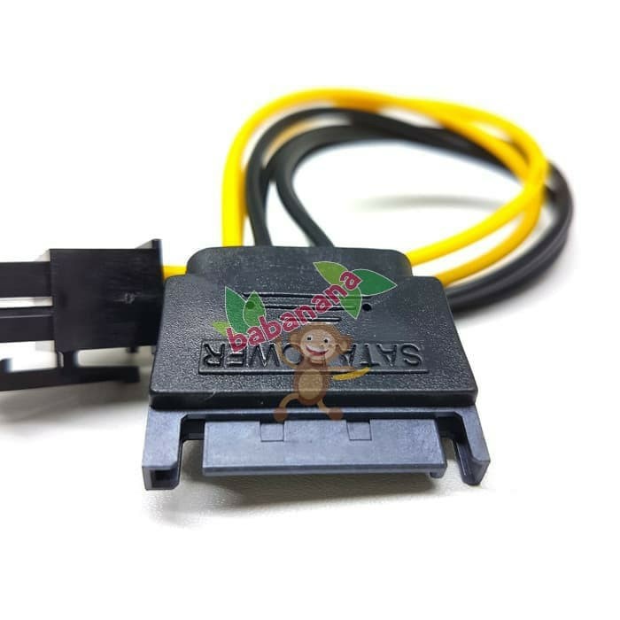 Kabel Power Sata to 6 Pin Male VGA Cable Konverter Converter