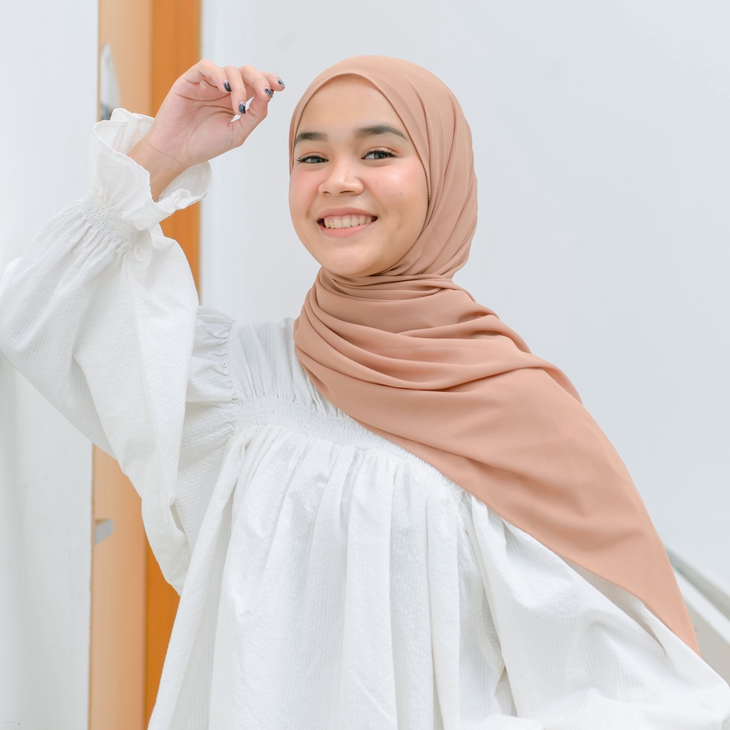 Lozy Hijab - [Defect] Bawal Shawl ( Hijab Pashmina )-Nude