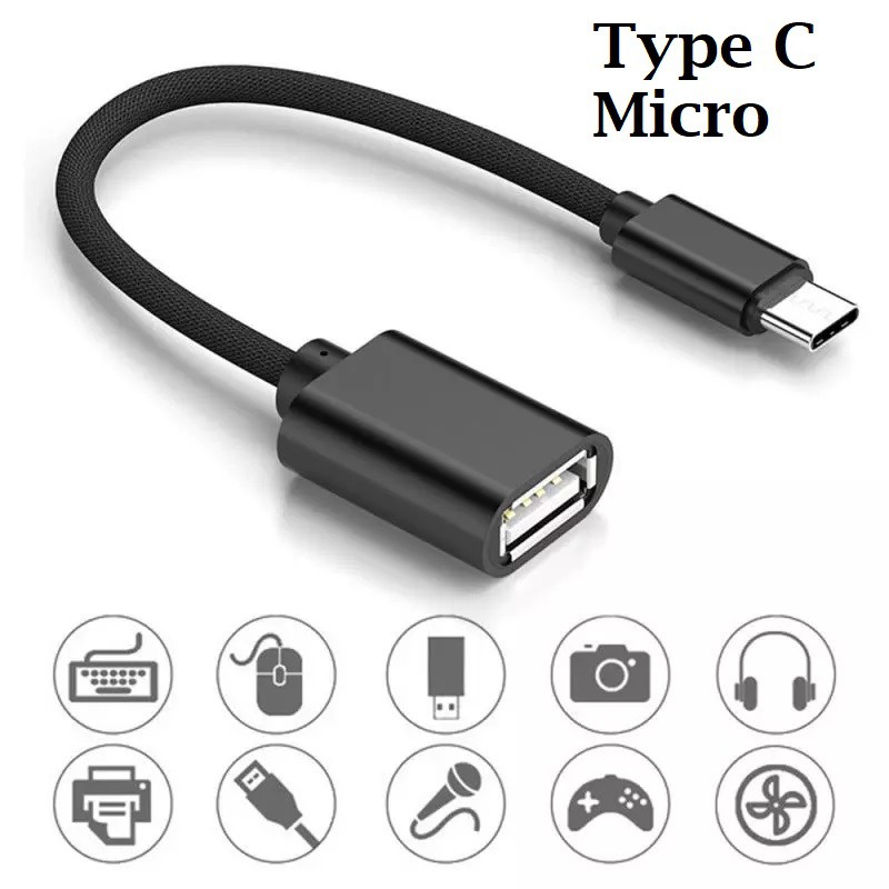 2PCS - OTG KABEL USB MICRO / TYPE C  KABEL OTG MICRO USB / TYPE C OTG LUNA