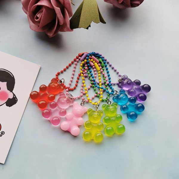 gantungan hiasan aksesoris sepatu beruang gummy bear shoe chain (4H4) agh010