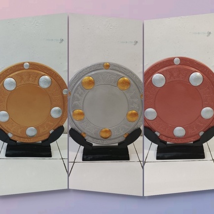 PIALA BOLA FUTSAL PIRINGAN PIALA FIBER PLATE TROPHY SATUAN DAN SET