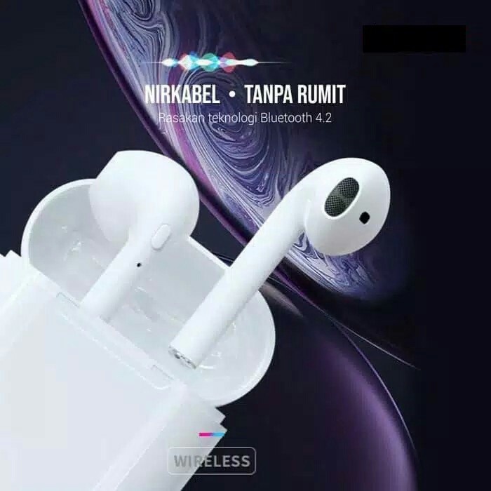 [WS] Headset Bluetooth Mini V.42 Earphone Aipods HBQ I7S TWS Twins With Charging Case