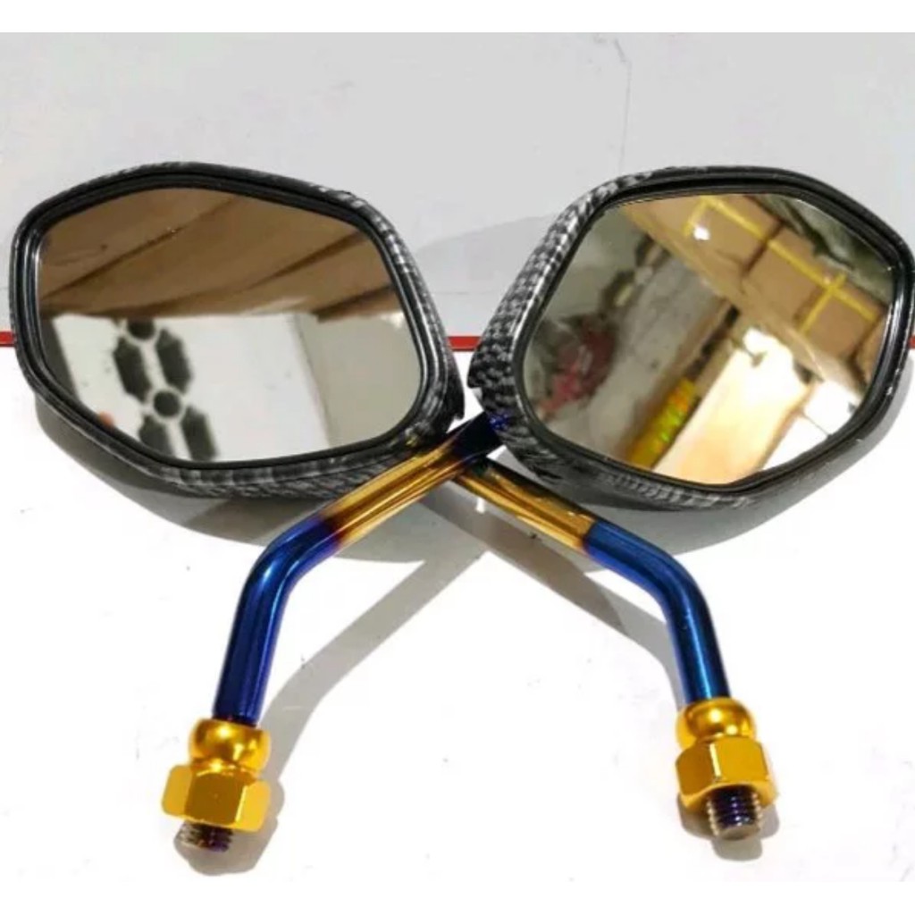 SPION KARBON TWOTONE BLUEX BEAT VARIO SCOOPY GENIO BLADE VERZA CB150R TIGER SONIC GTR SUPRA REVO-3