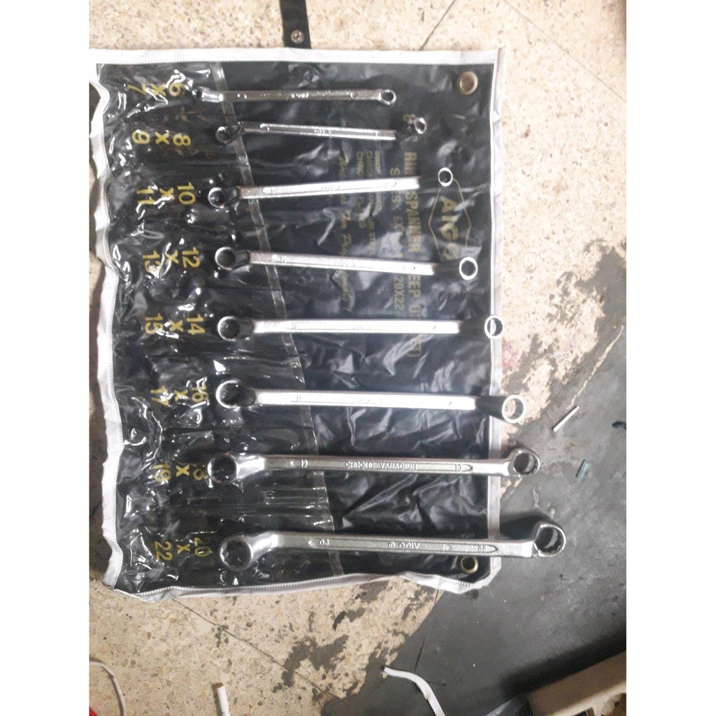 kunci ring set 75 derajat aigo 8 pcs sparepart