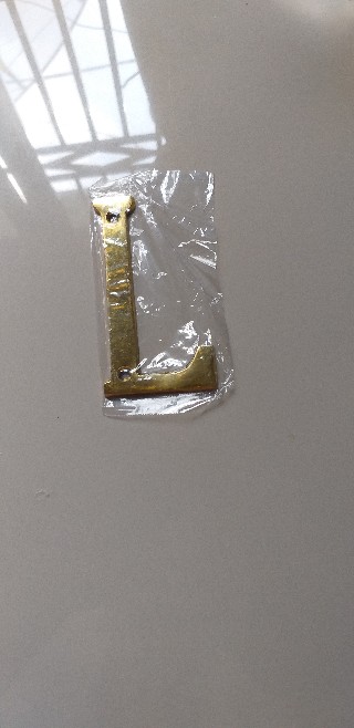 Nomor Rumah Kuningan L Tinggi 10 Cm Classic Antique Huruf L Angka Nomer Angka Huruf Rumah Dekorasi