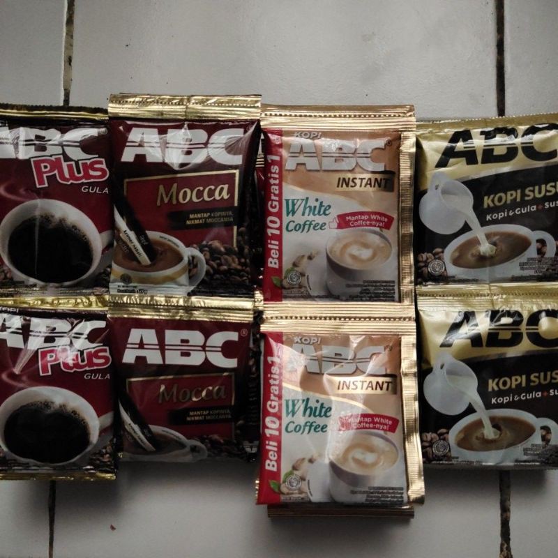 

Kopi ABC Susu/Mocca/White Instan/Plus Renceng