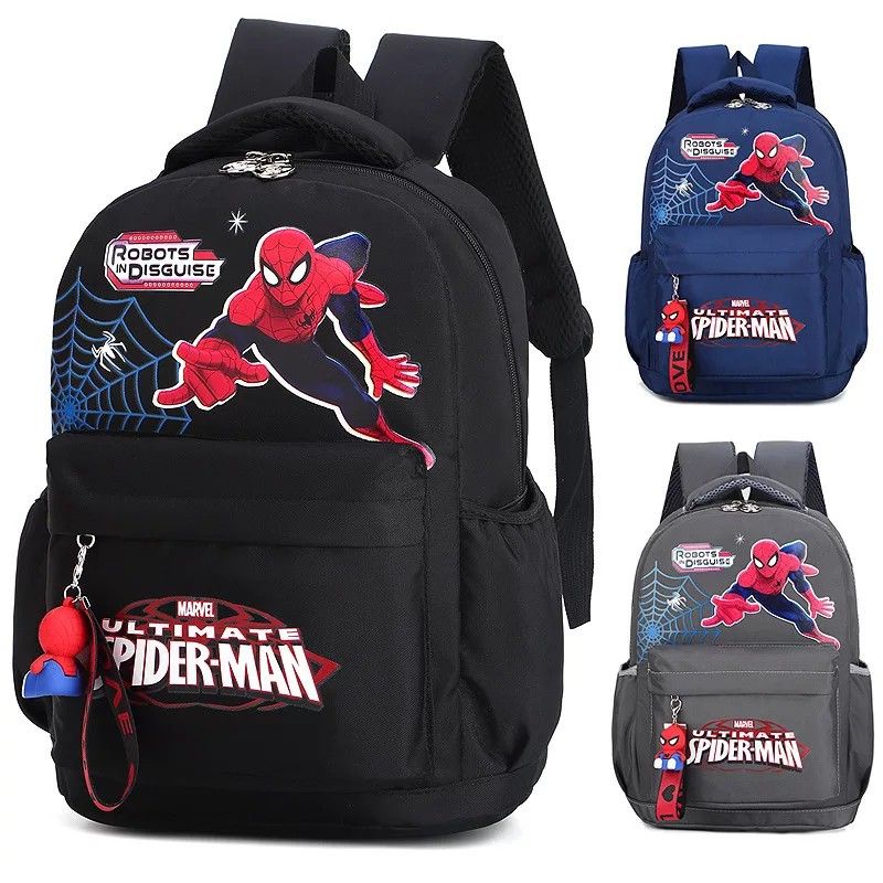 Tas Sekolah Anak-anak Ransel Spiderman Kartun Lucu Tas Bahu Superman Anak Laki-laki Tas Sekolah Fashion Pria Laba-laba Anak-anak Kelas 1