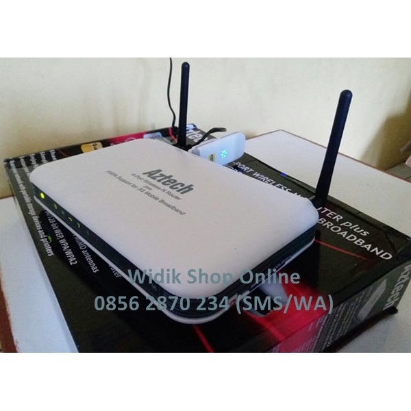 Paket Wifi Router Aztech HW550 & Modem LTE 4G ZTE MF831 Speed Kenceng