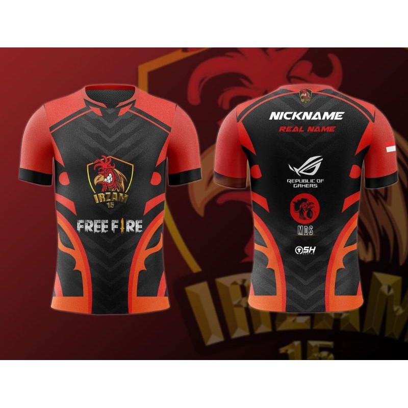 Jersey Gaming Custom Murah Baju FF