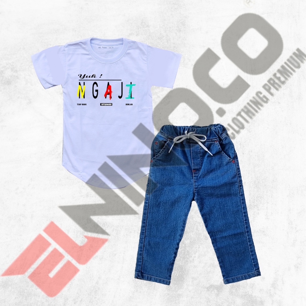 STAR_KIDSSTORE / Kaos Anak Murah / Setelan Baju Anak Laki-Laki / Set Kurta NGAJI