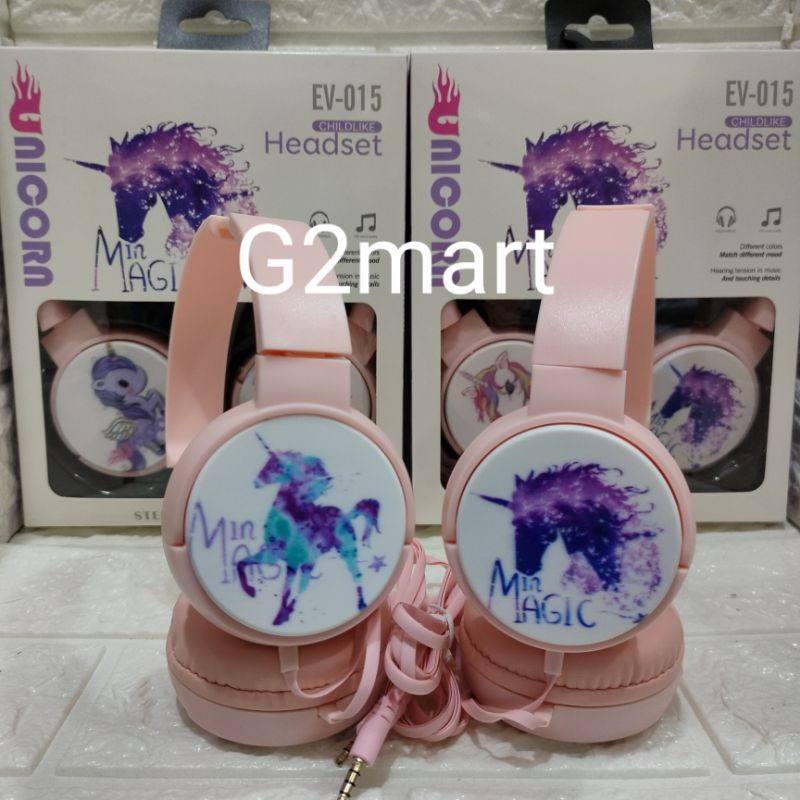 Headphone/headset UNICORN MAGIC headset gaming super bass (bisa telpon music online)