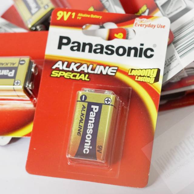 Panasonic Baterai 9V Kotak Alkaline Special Anti Bocor Kuat Tahan Lama untuk Kebutuhan Sehari-hari