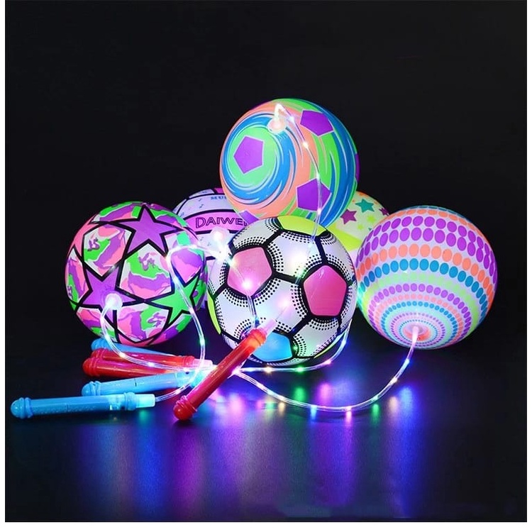 perabotruahku Mainan BOLA LED STICK nyala lampu anak tendang bola karet