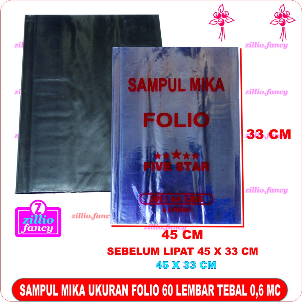 

Sampul Buku Mika Folio ISI 60 LEMBAR Merk FIVE STAR / Dengan Ketebalan Plastik 0.6 micron
