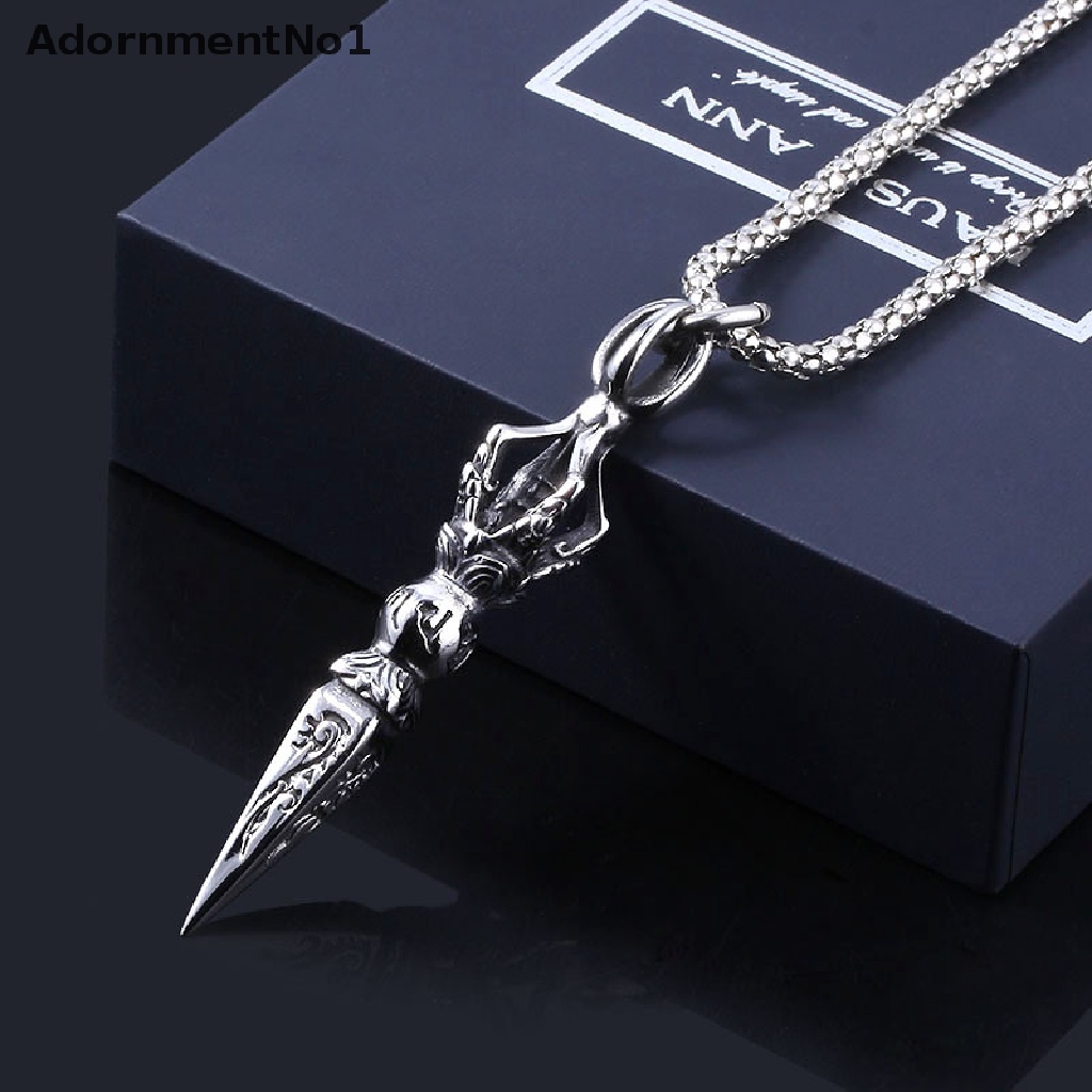 (AdornmentNo1) Kalung Rantai Dengan Liontin Kepala Tombak Bahan Alloy Gaya Punk Untuk Unisex / Pria / Wanita