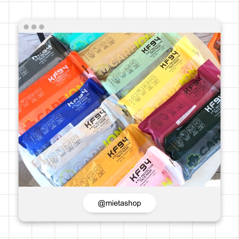 MASKER KF94 CAREION 4PLY WARNA PASTEL