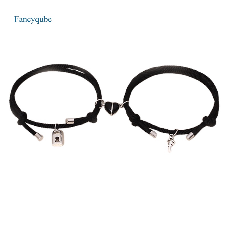 Fancyqube 2pcs Gelang Magnetik Handmade Dapat Disesuaikan Untuk Wanita